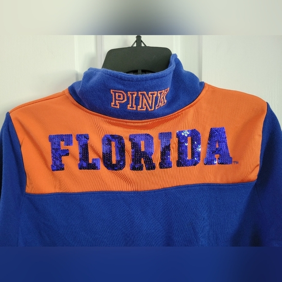 PINK Victoria's Secret Collegiate Florida Gators 1/4 Zip Sequin Pullover Size S - Picture 6 of 6